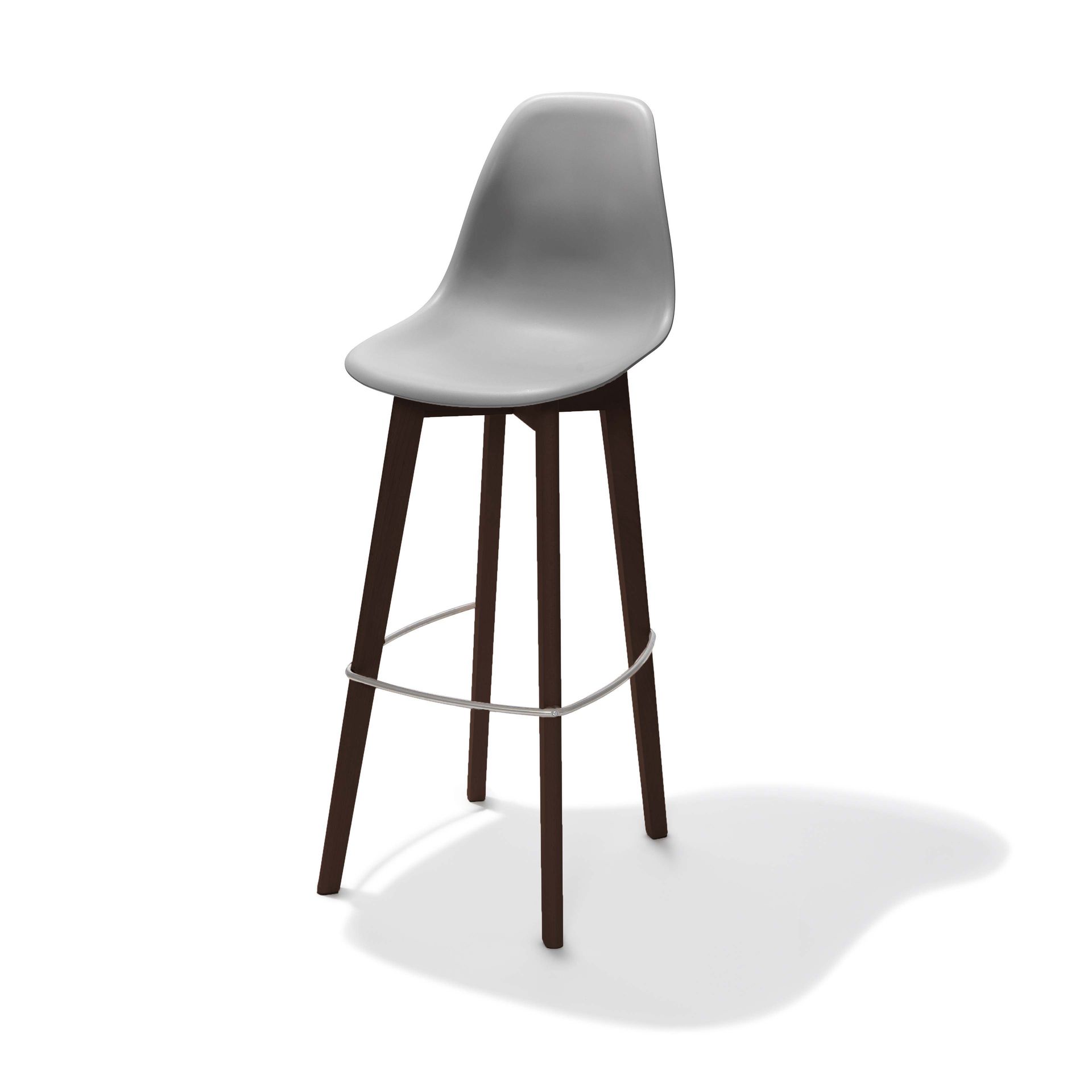 Barhocker WOODY mit Rückenlehne