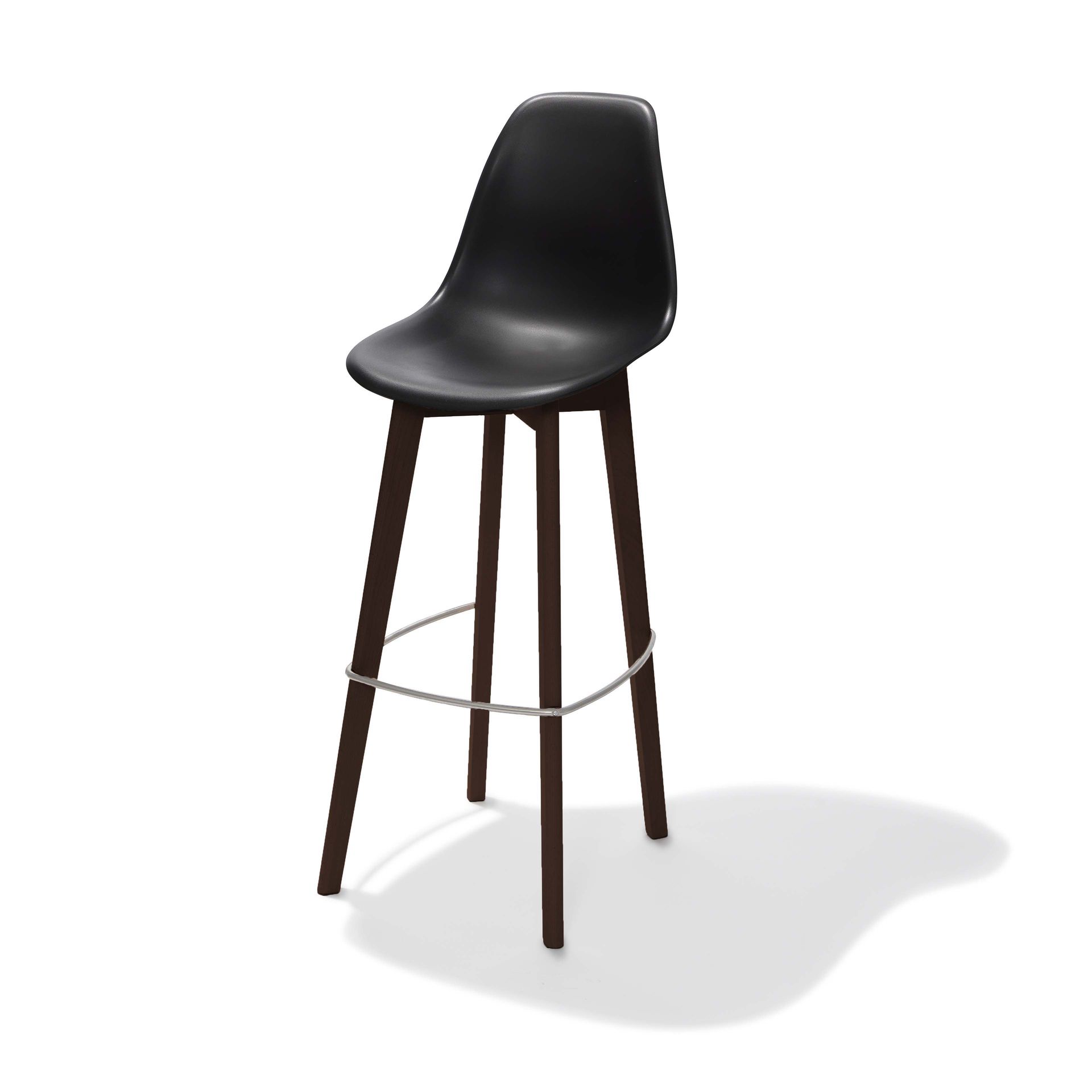 Barhocker WOODY mit Rückenlehne