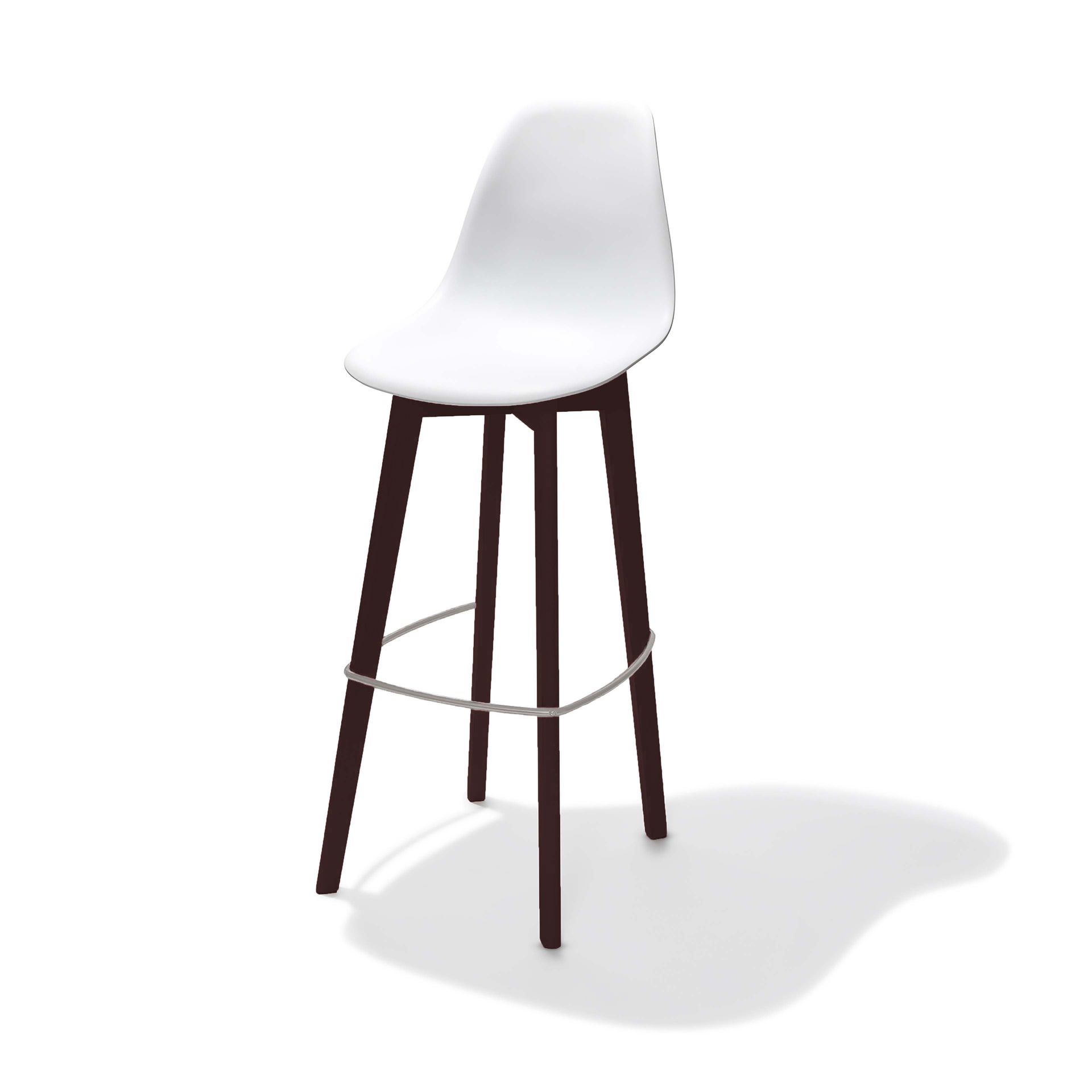 Barhocker WOODY mit Rückenlehne