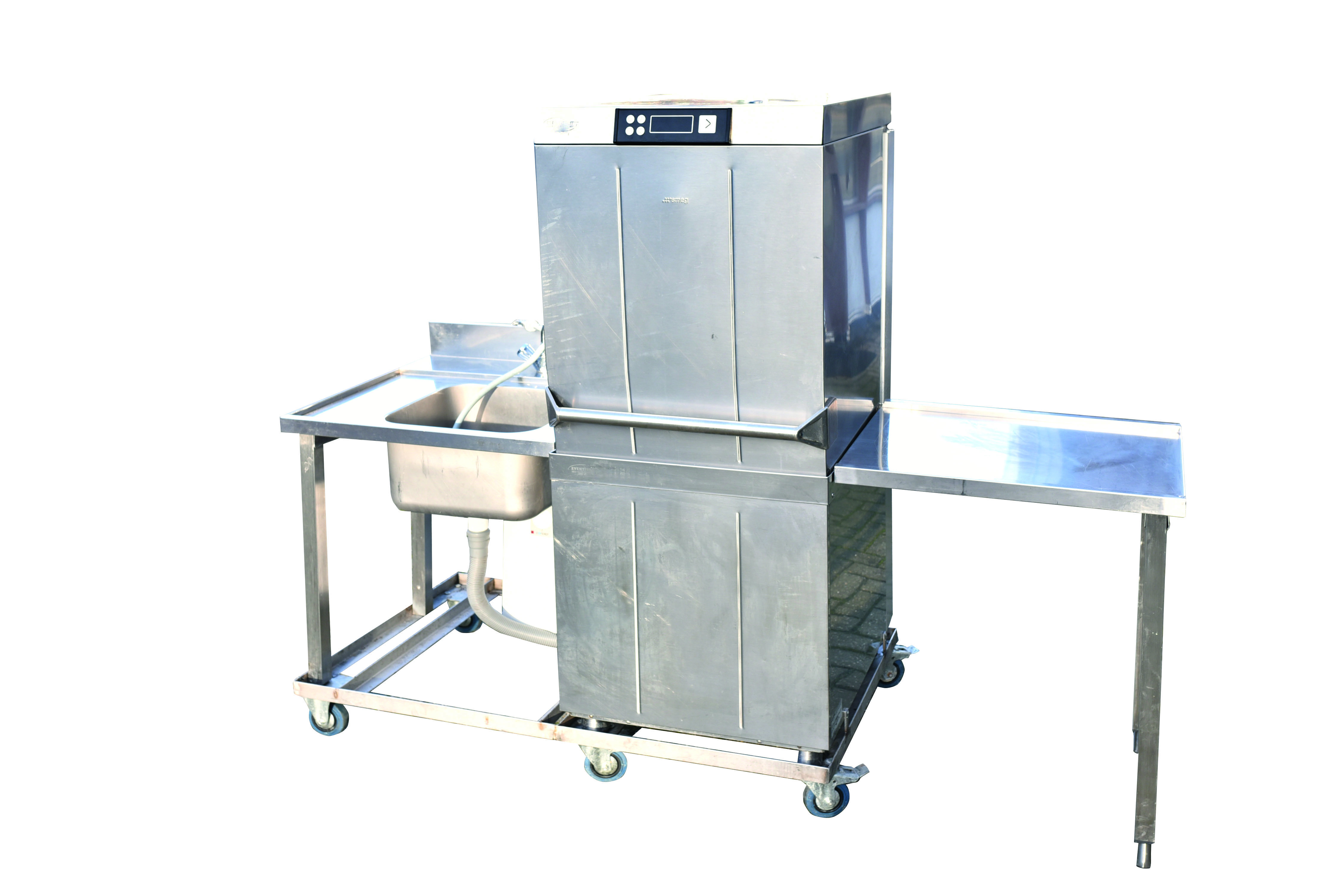 Industrie-Durchschub-Spülmaschine SMEG Easyline für Spülkörbe 60 x 40 und 50 x 50 cm